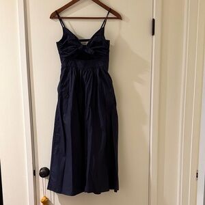 ALC Elegant Navy Blue Spaghetti Strap Dress